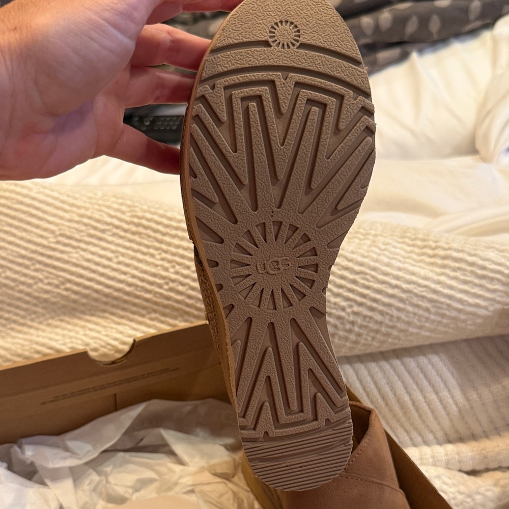 UGG Women's Brown Suede Clogs - Picture 3 of 3